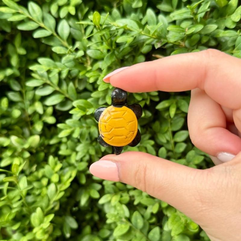 Crystal Turtle Carvings | Serpentine body With other Material Shells