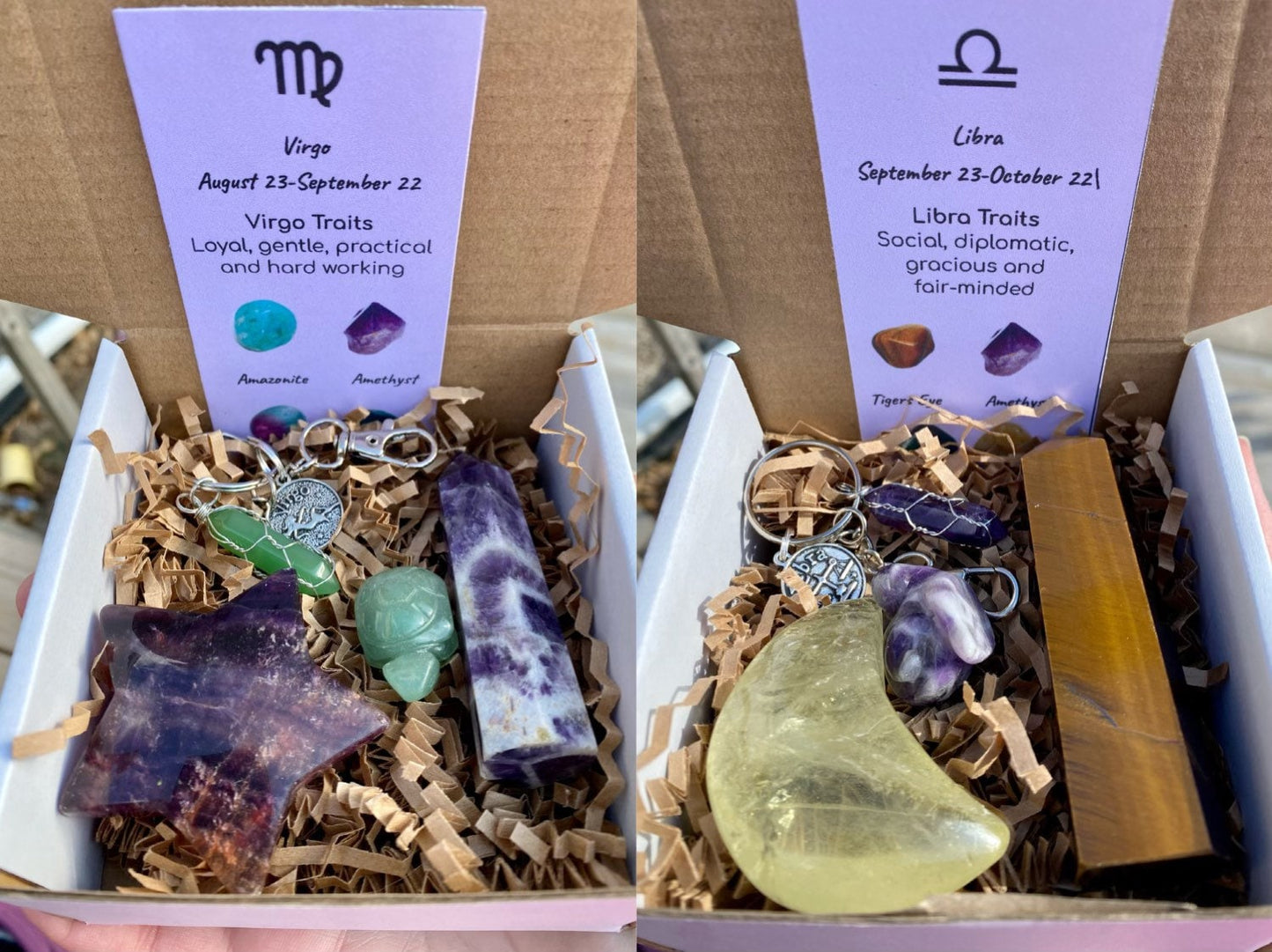 Zodiac Crystal Mystery Box| Zodiac Keychains| Astrological Sign
