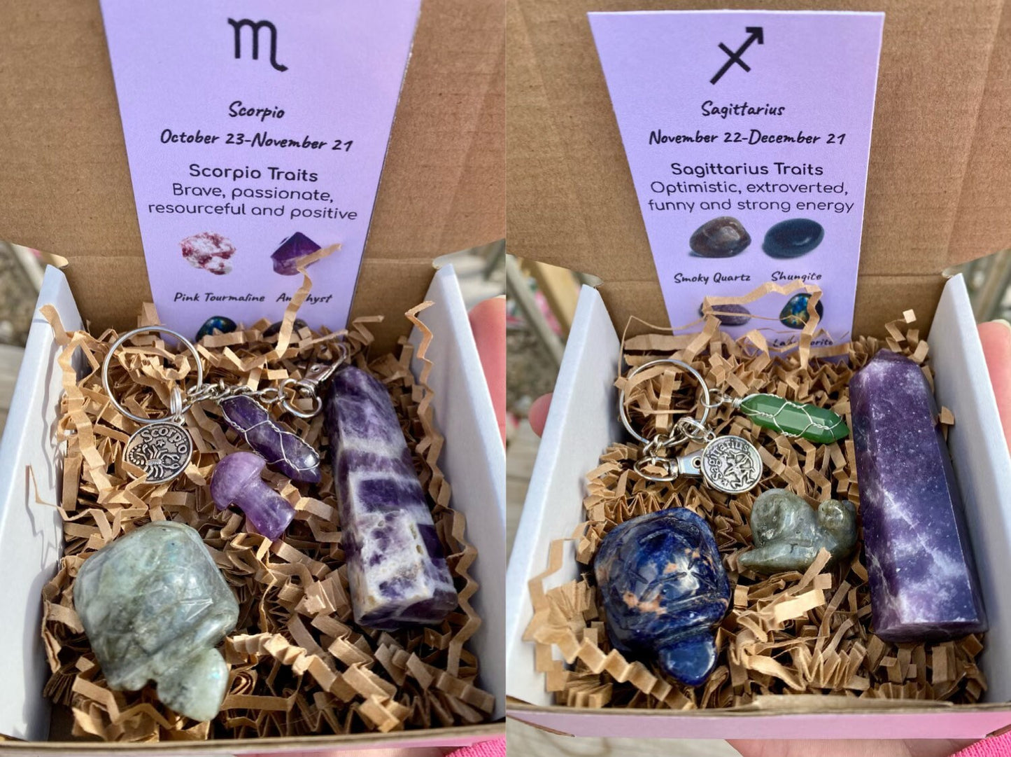 Zodiac Crystal Mystery Box| Zodiac Keychains| Astrological Sign