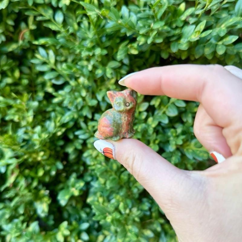 Mini Crystal Cat Carvings| Choose Your Material| One Piece