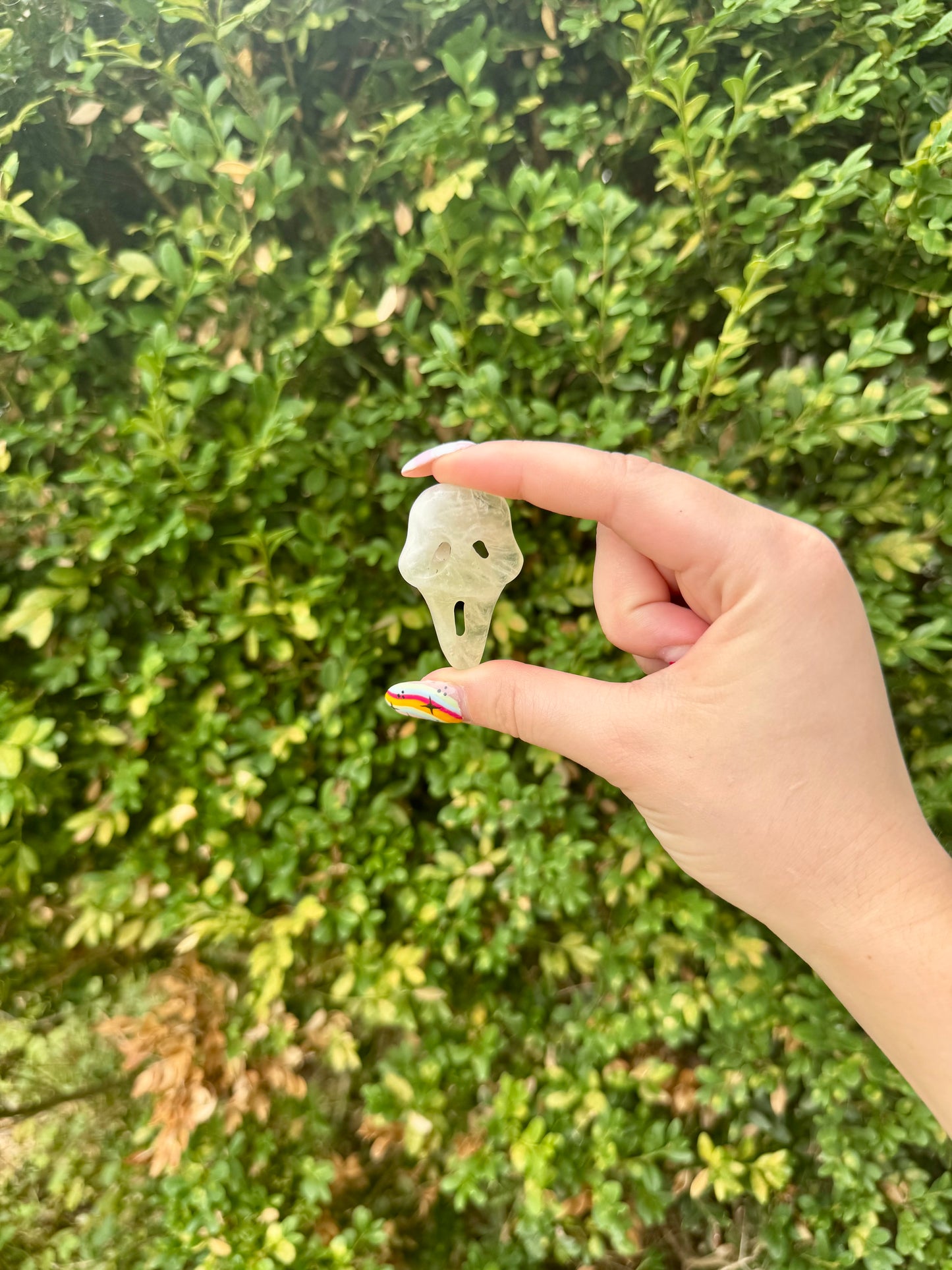 Crystal Ghost Face Mask Carvings