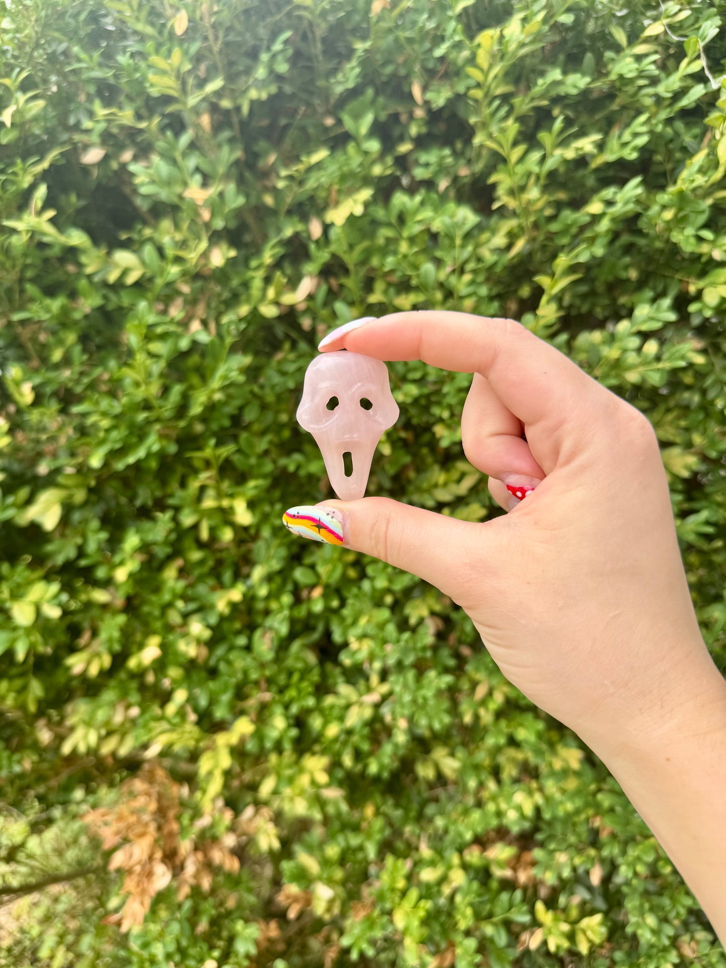 Crystal Ghost Face Mask Carvings