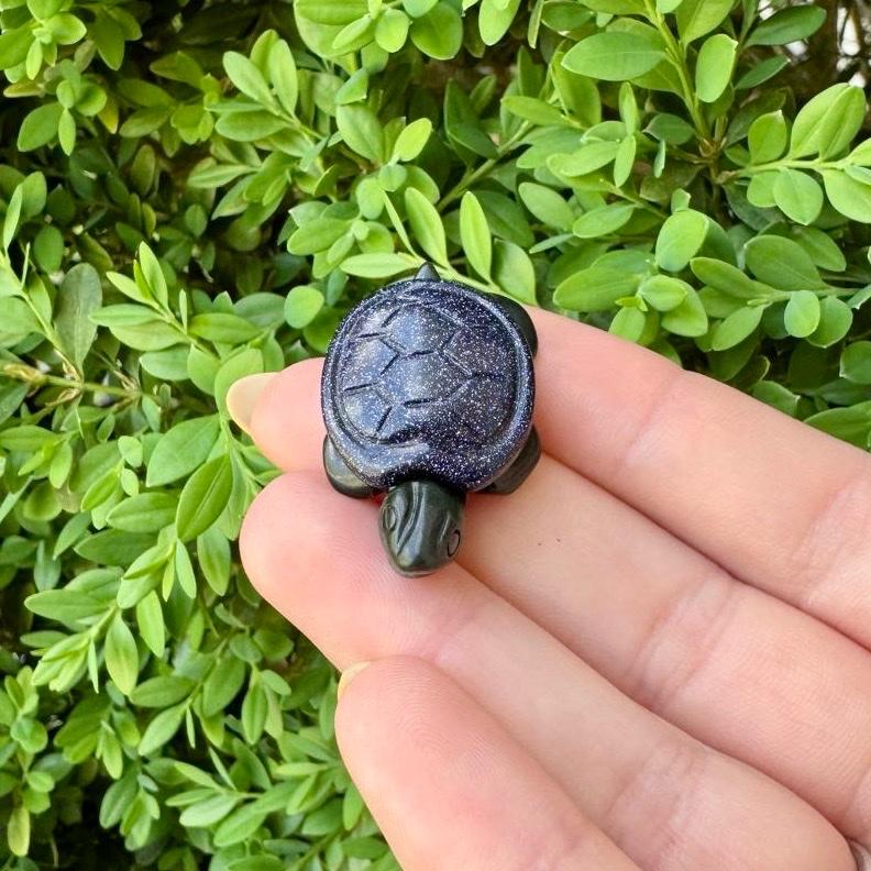 Crystal Turtle Carvings | Serpentine body With other Material Shells