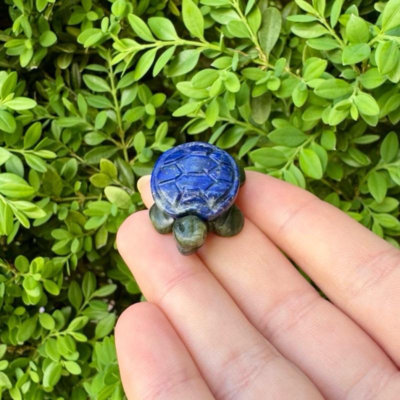 Crystal Turtle Carvings | Serpentine body With other Material Shells