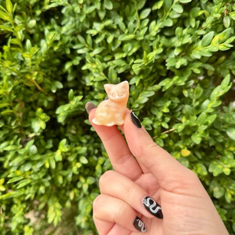 Mini Crystal Cat Carvings| Choose Your Material| One Piece