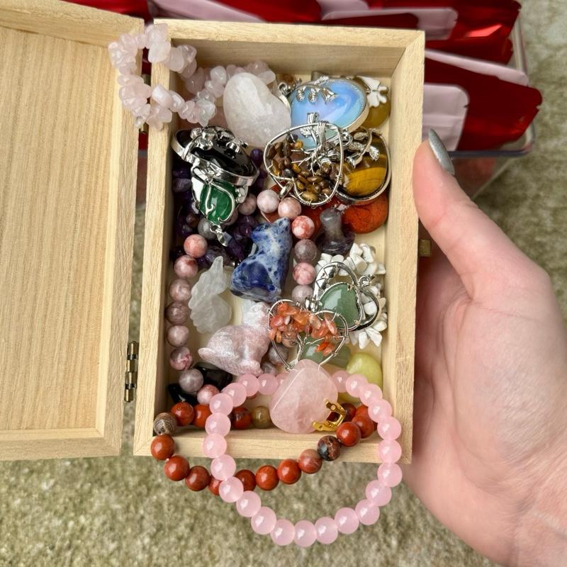 Random Pick Mini Crystal Bags| Possible extra bags| Mini Carvings| Bracelets| Charms