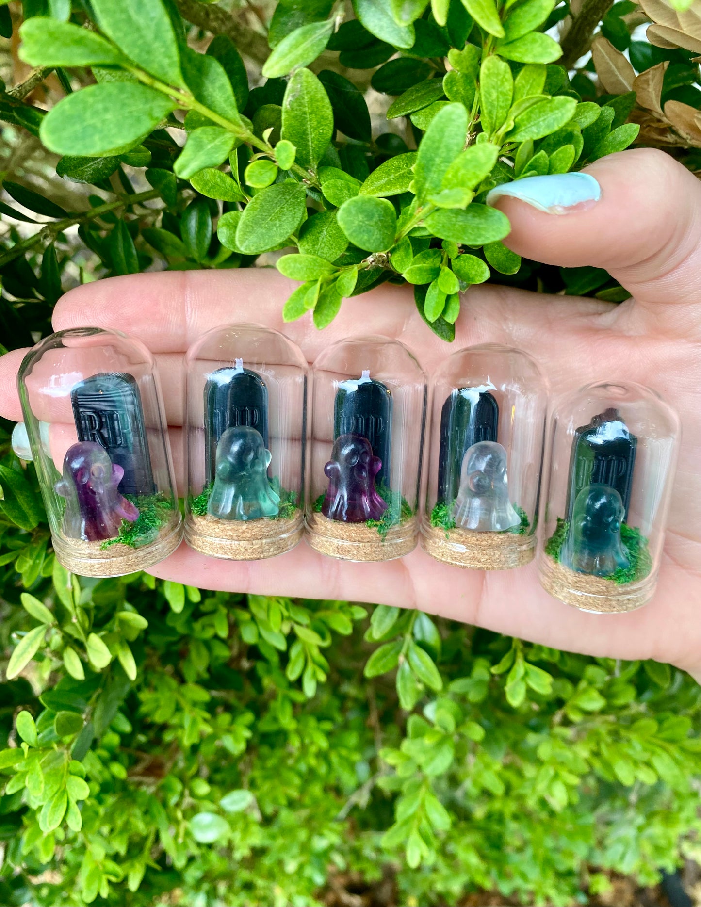 Mini Fluorite Ghost Terrariums