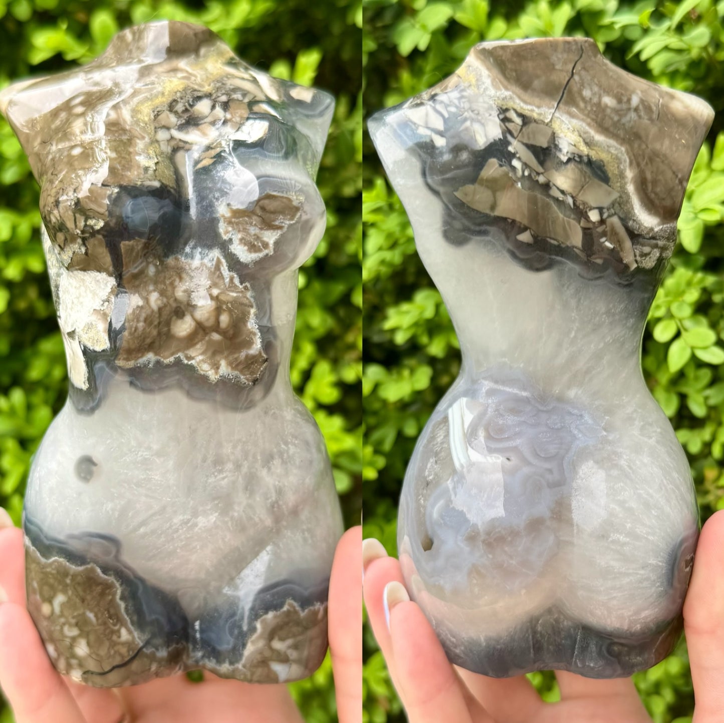 Large Crystal Goddess Bodies| Volcano Agate| Moss Agate| Amethyst