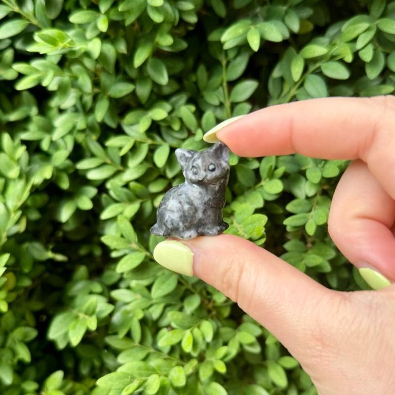 Mini Crystal Cat Carvings| Choose Your Material| One Piece