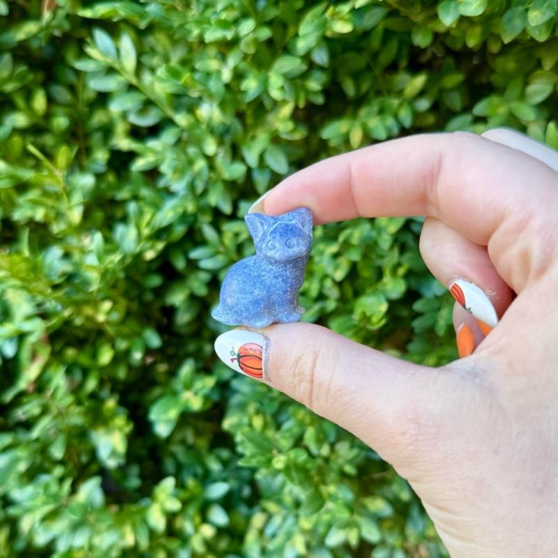 Mini Crystal Cat Carvings| Choose Your Material| One Piece