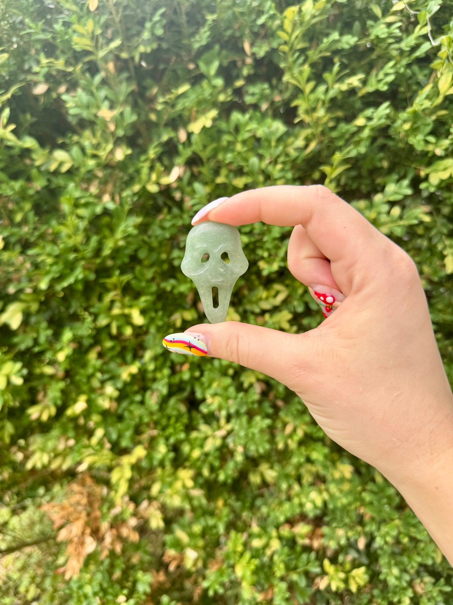 Crystal Ghost Face Mask Carvings