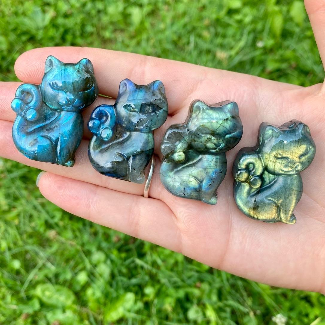 One Labradorite Carving| Fairies| Pegasus| Butterflies