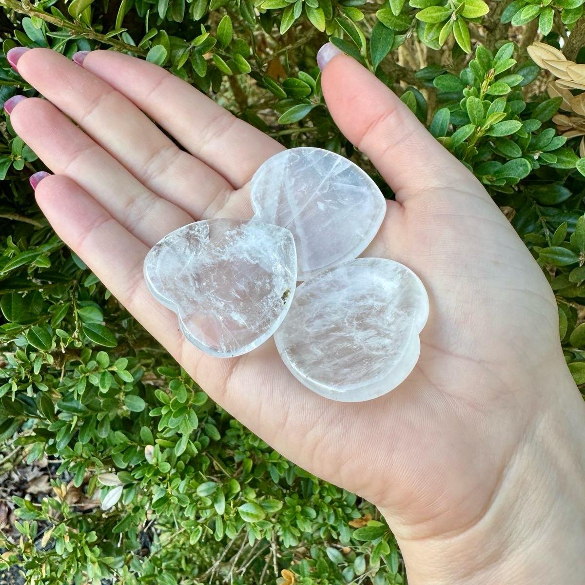 Crystal Worry Stones| Heart Shaped| Oval Shaped