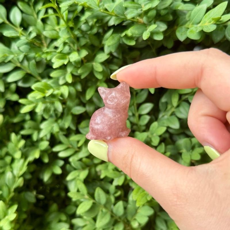 Mini Crystal Cat Carvings| Choose Your Material| One Piece