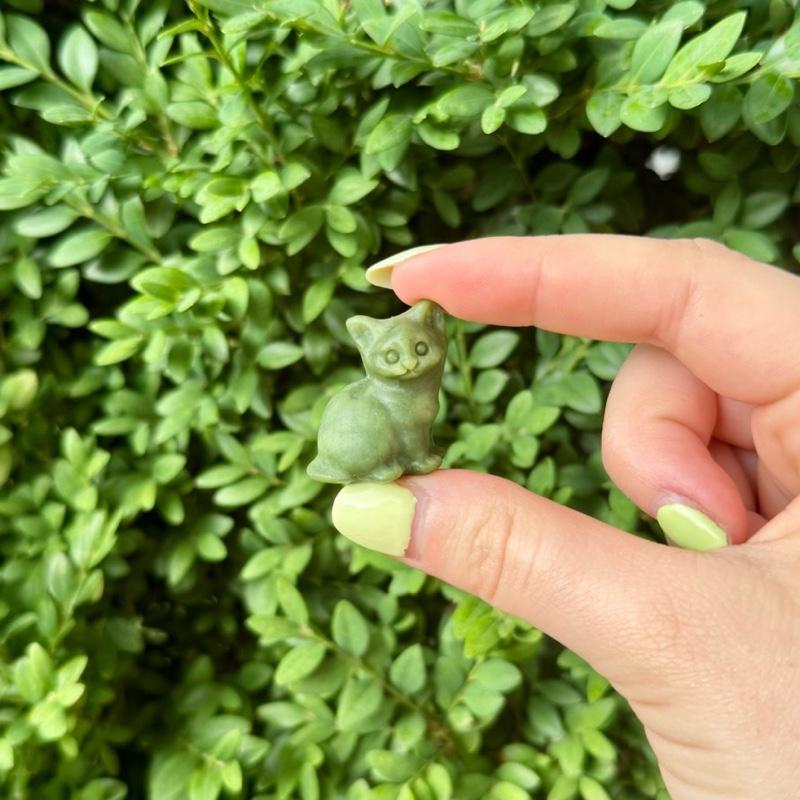 Mini Crystal Cat Carvings| Choose Your Material| One Piece