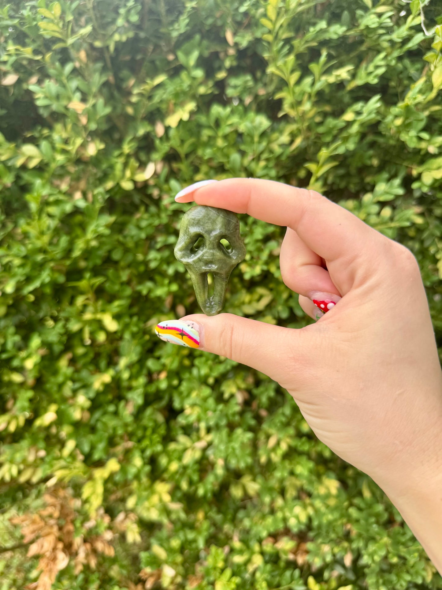 Crystal Ghost Face Mask Carvings