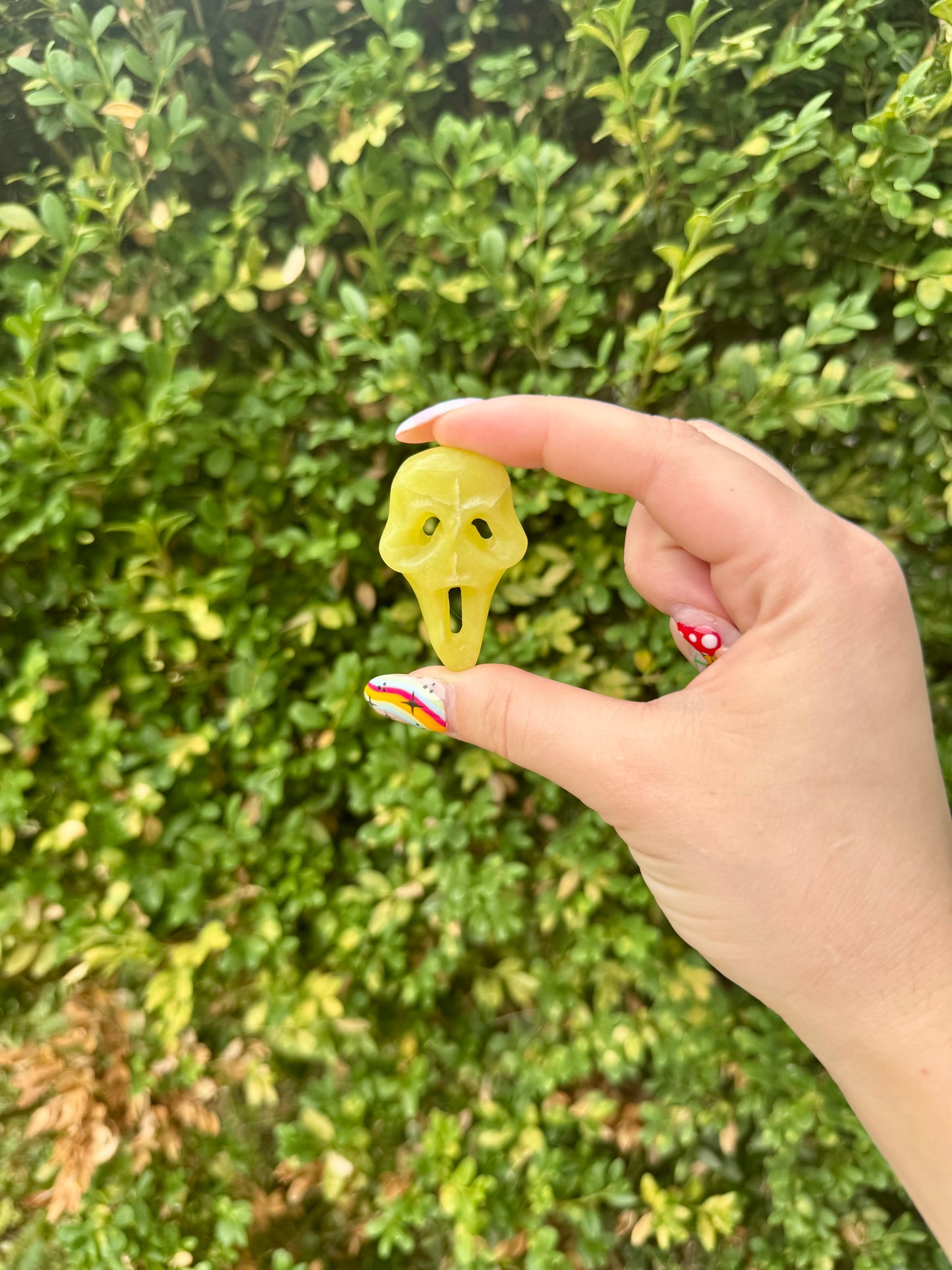 Crystal Ghost Face Mask Carvings