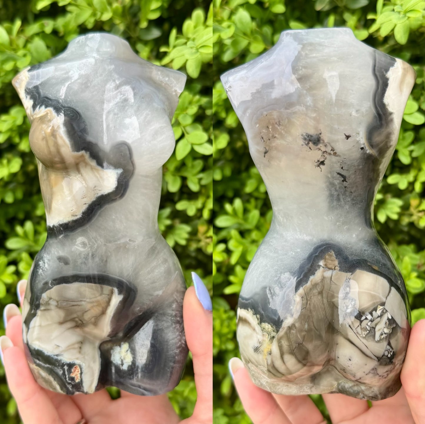 Large Crystal Goddess Bodies| Volcano Agate| Moss Agate| Amethyst