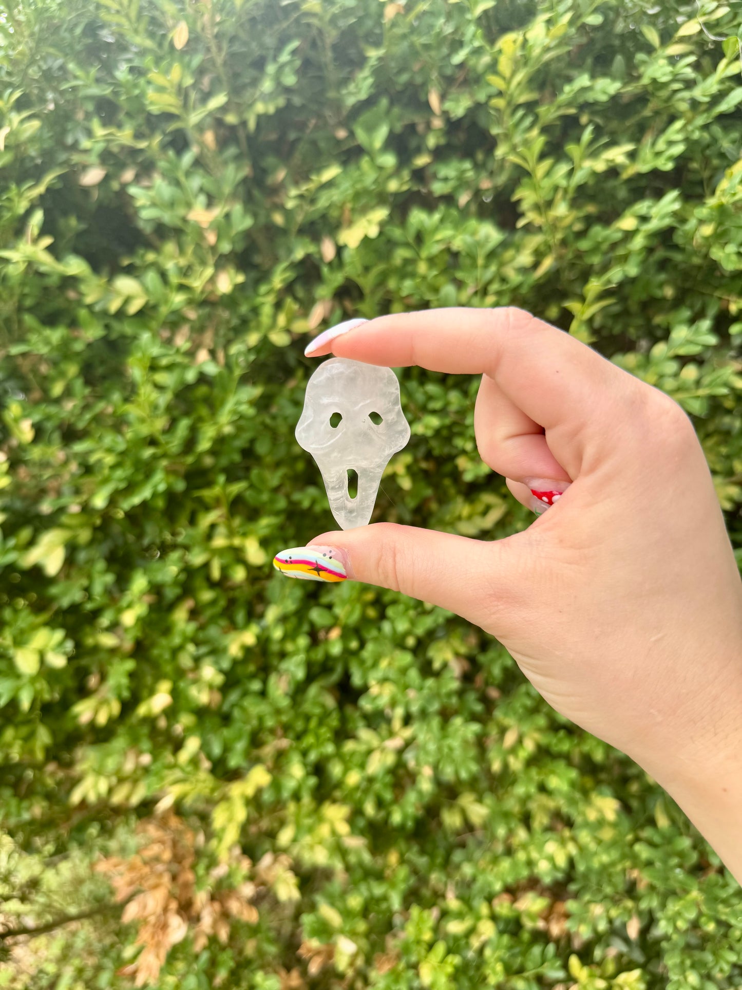 Crystal Ghost Face Mask Carvings