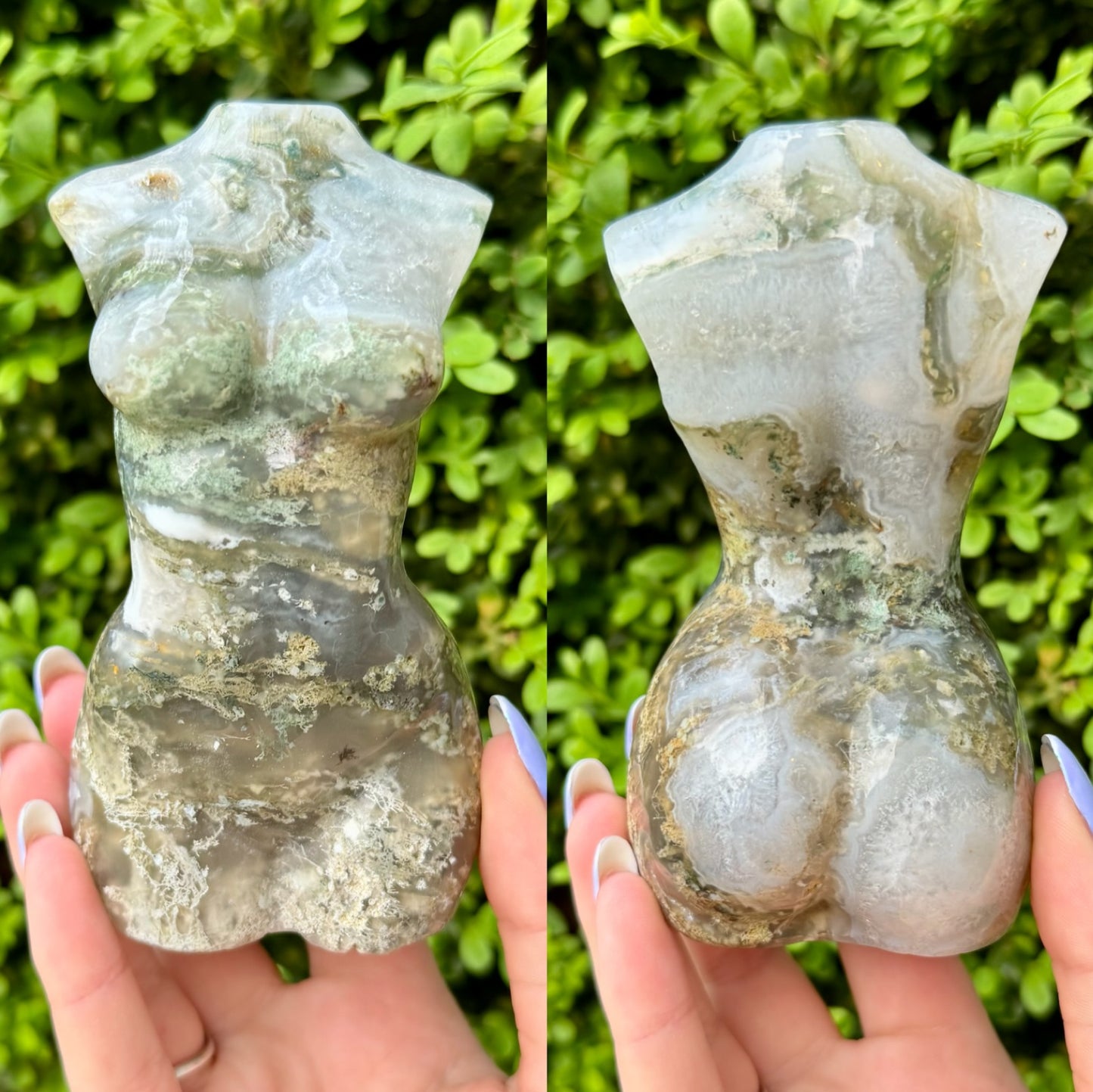 Large Crystal Goddess Bodies| Volcano Agate| Moss Agate| Amethyst
