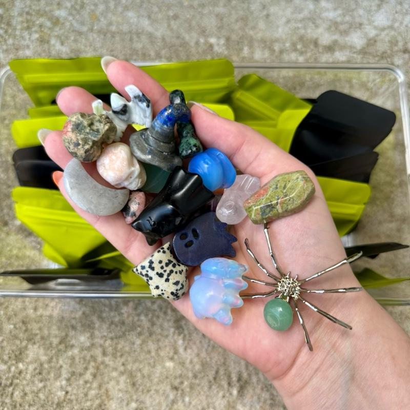 Random Pick Mini Crystal Bags| Possible extra bags| Mini Carvings| Bracelets| Charms
