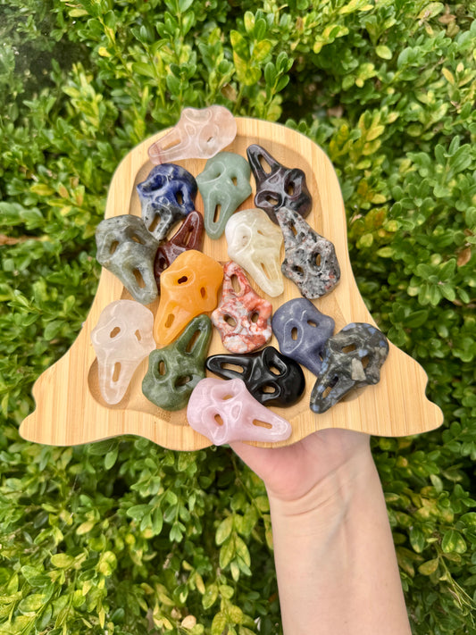 Crystal Ghost Face Mask Carvings