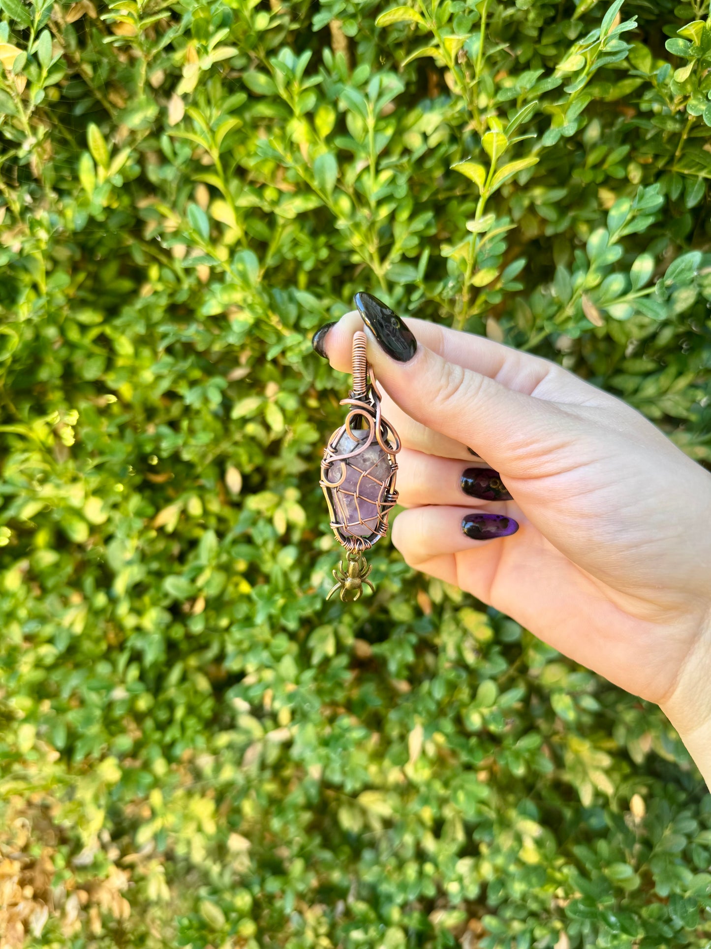Crystal Wire Wrapped Pendants| Cabs| Halloween| Necklace