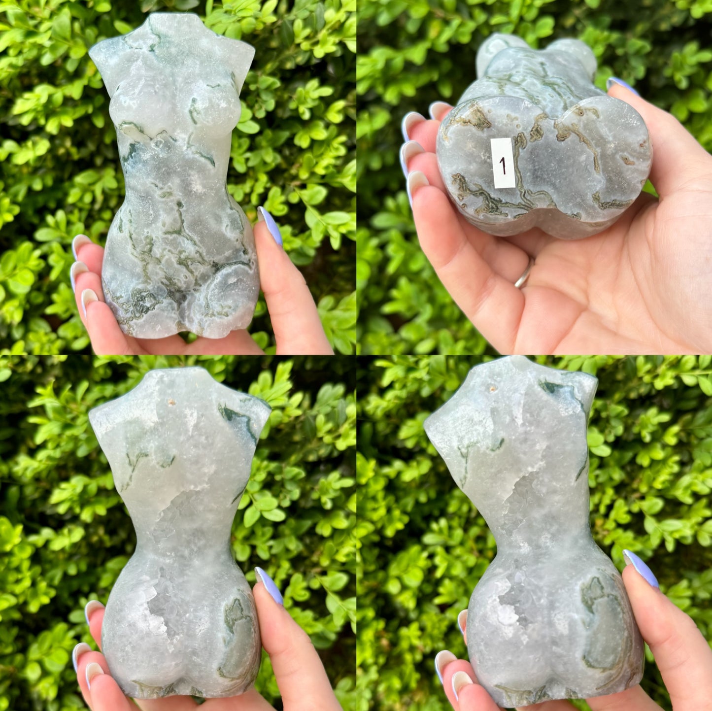 Large Crystal Goddess Bodies| Volcano Agate| Moss Agate| Amethyst