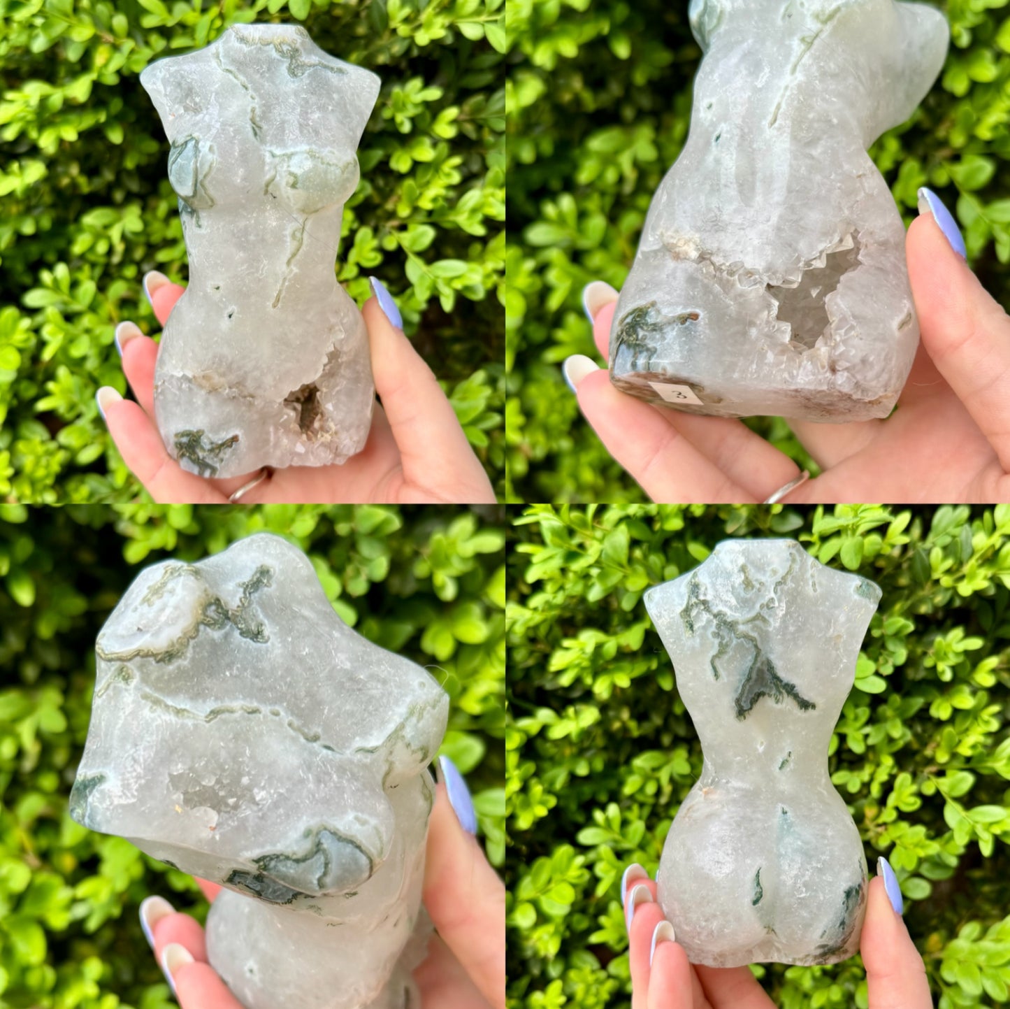 Large Crystal Goddess Bodies| Volcano Agate| Moss Agate| Amethyst