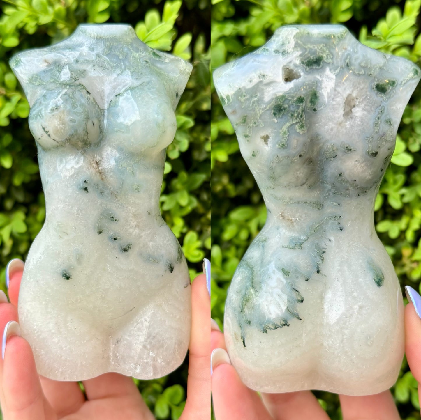 Large Crystal Goddess Bodies| Volcano Agate| Moss Agate| Amethyst