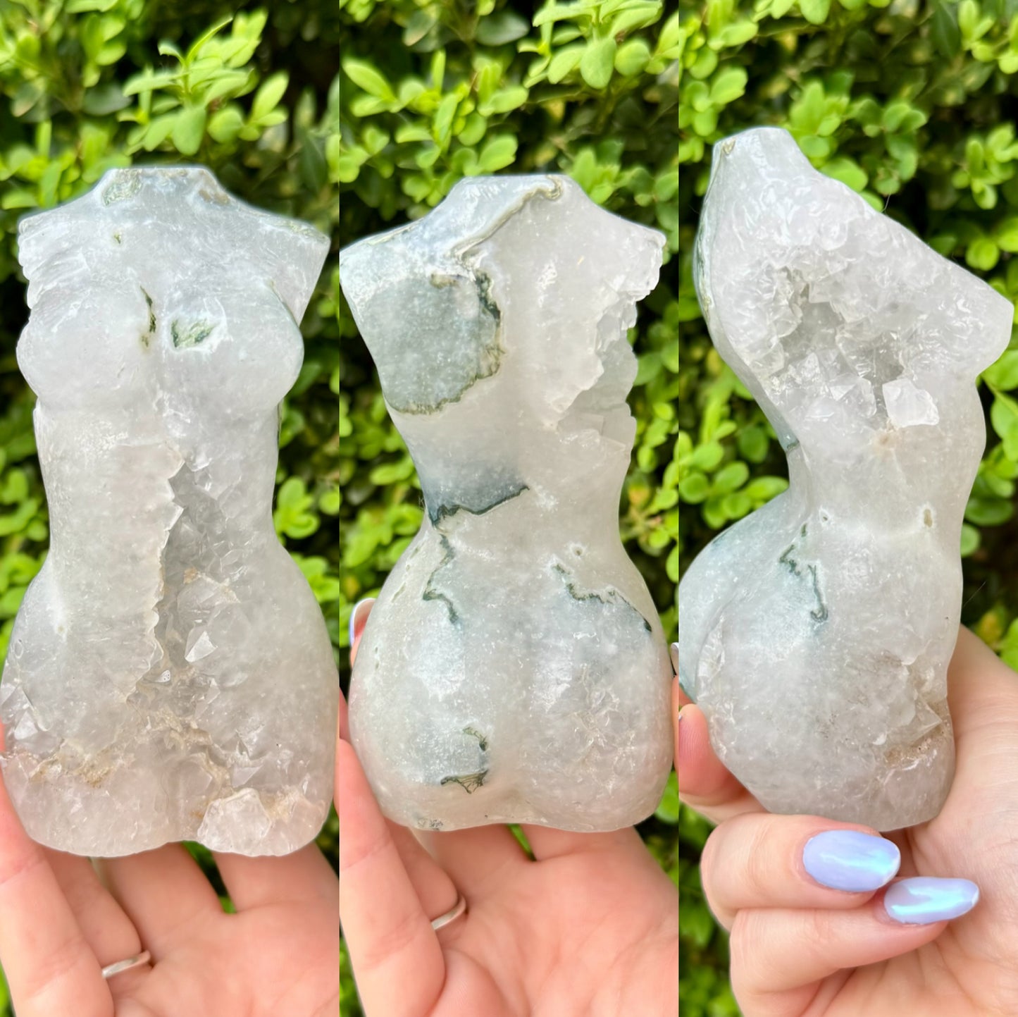 Large Crystal Goddess Bodies| Volcano Agate| Moss Agate| Amethyst