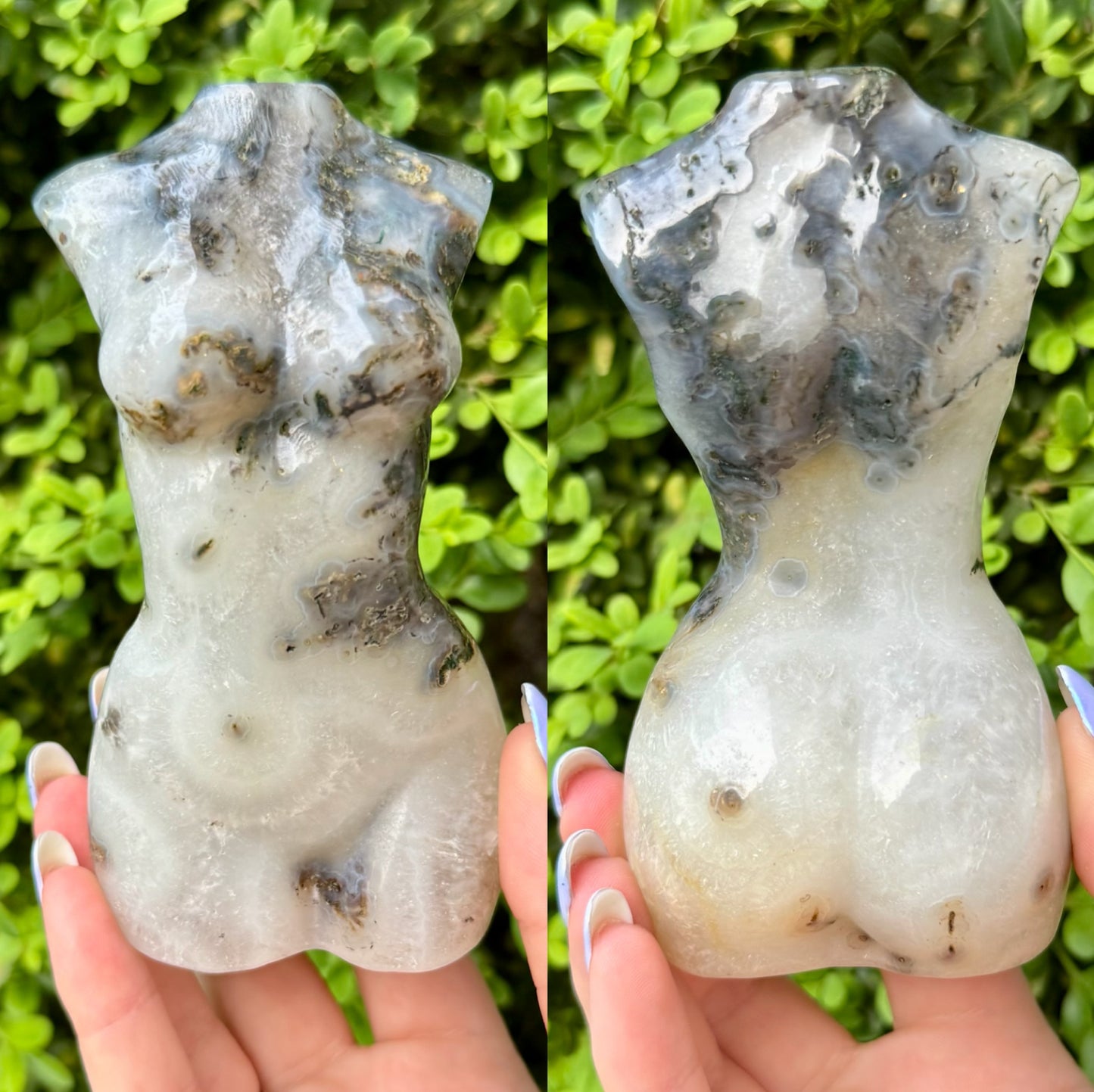 Large Crystal Goddess Bodies| Volcano Agate| Moss Agate| Amethyst