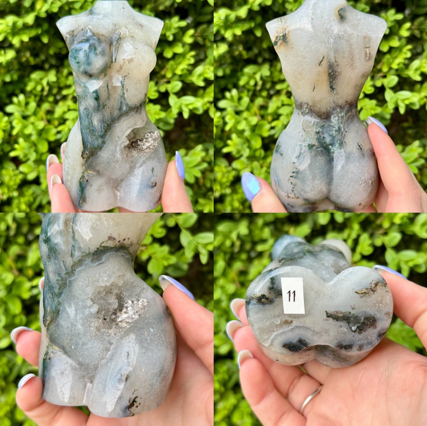 Large Crystal Goddess Bodies| Volcano Agate| Moss Agate| Amethyst