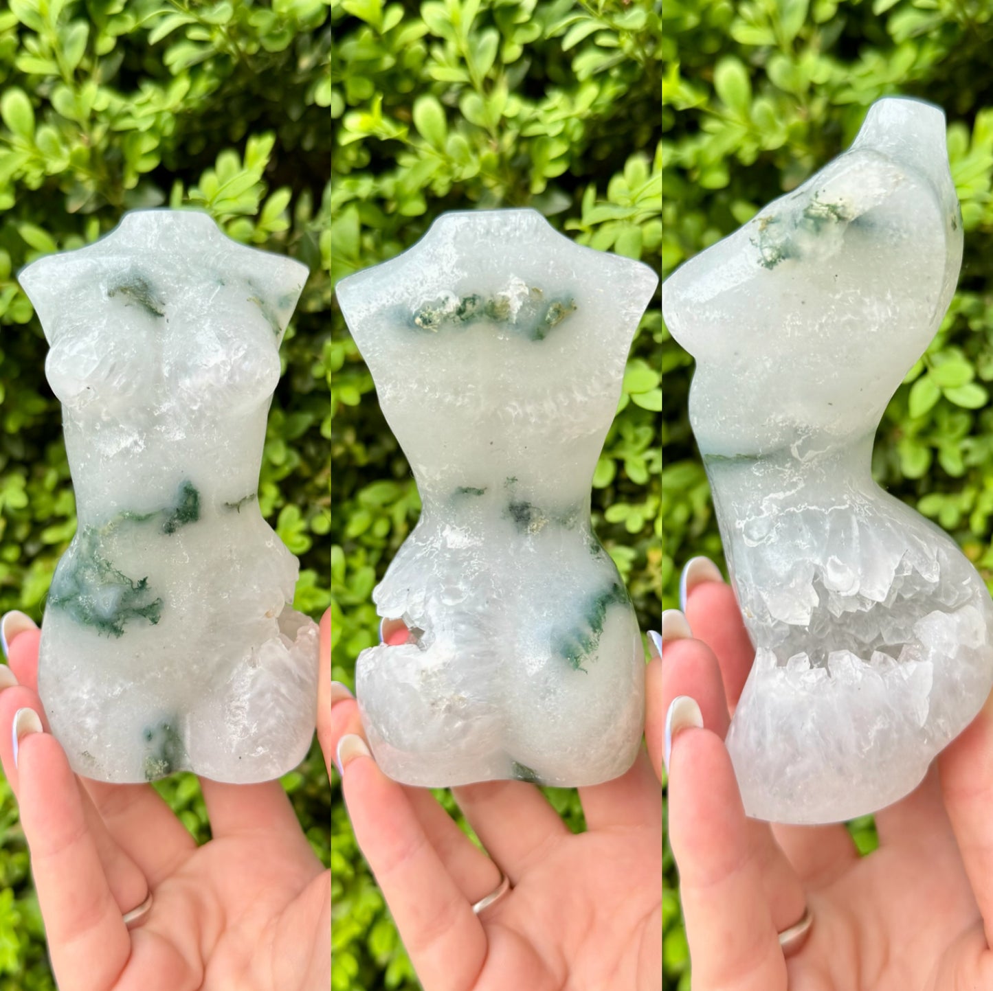 Large Crystal Goddess Bodies| Volcano Agate| Moss Agate| Amethyst