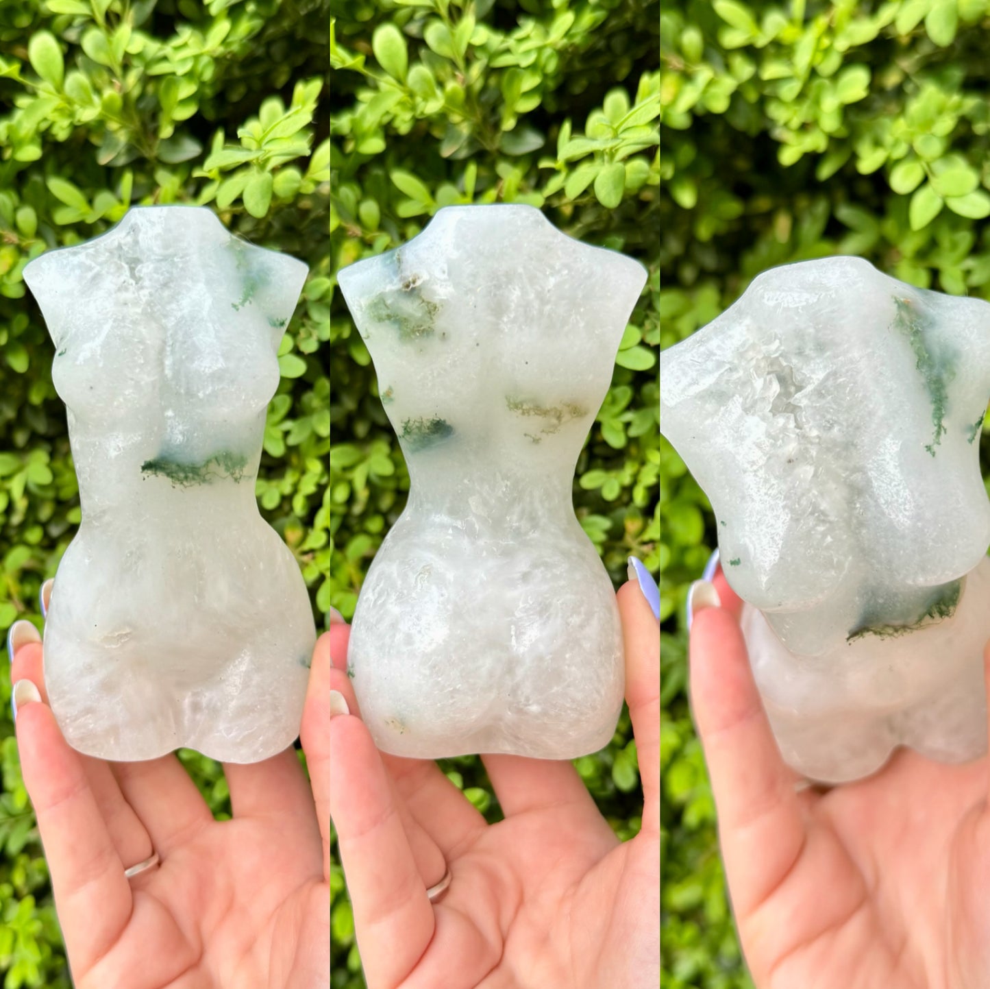 Large Crystal Goddess Bodies| Volcano Agate| Moss Agate| Amethyst
