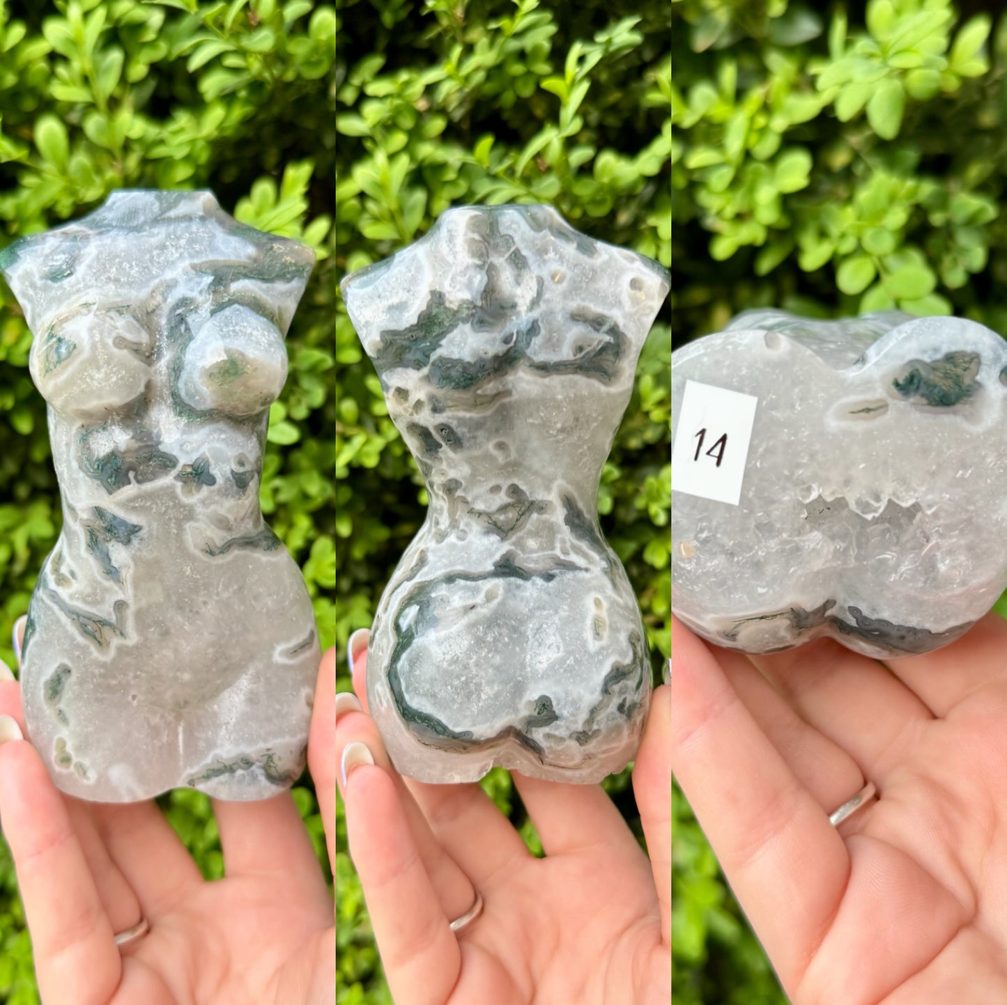 Large Crystal Goddess Bodies| Volcano Agate| Moss Agate| Amethyst