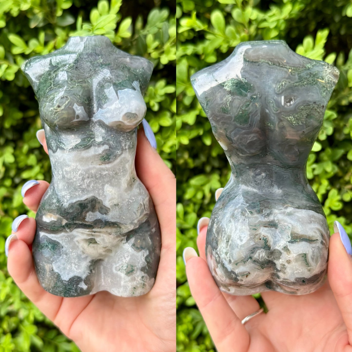 Large Crystal Goddess Bodies| Volcano Agate| Moss Agate| Amethyst