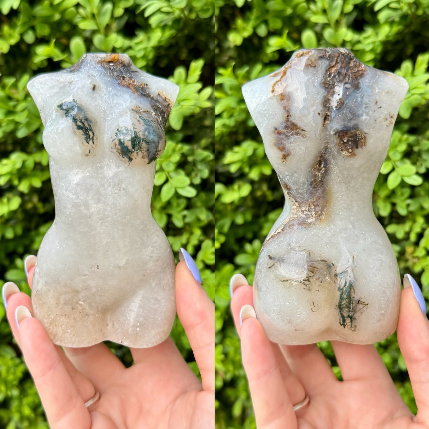 Large Crystal Goddess Bodies| Volcano Agate| Moss Agate| Amethyst