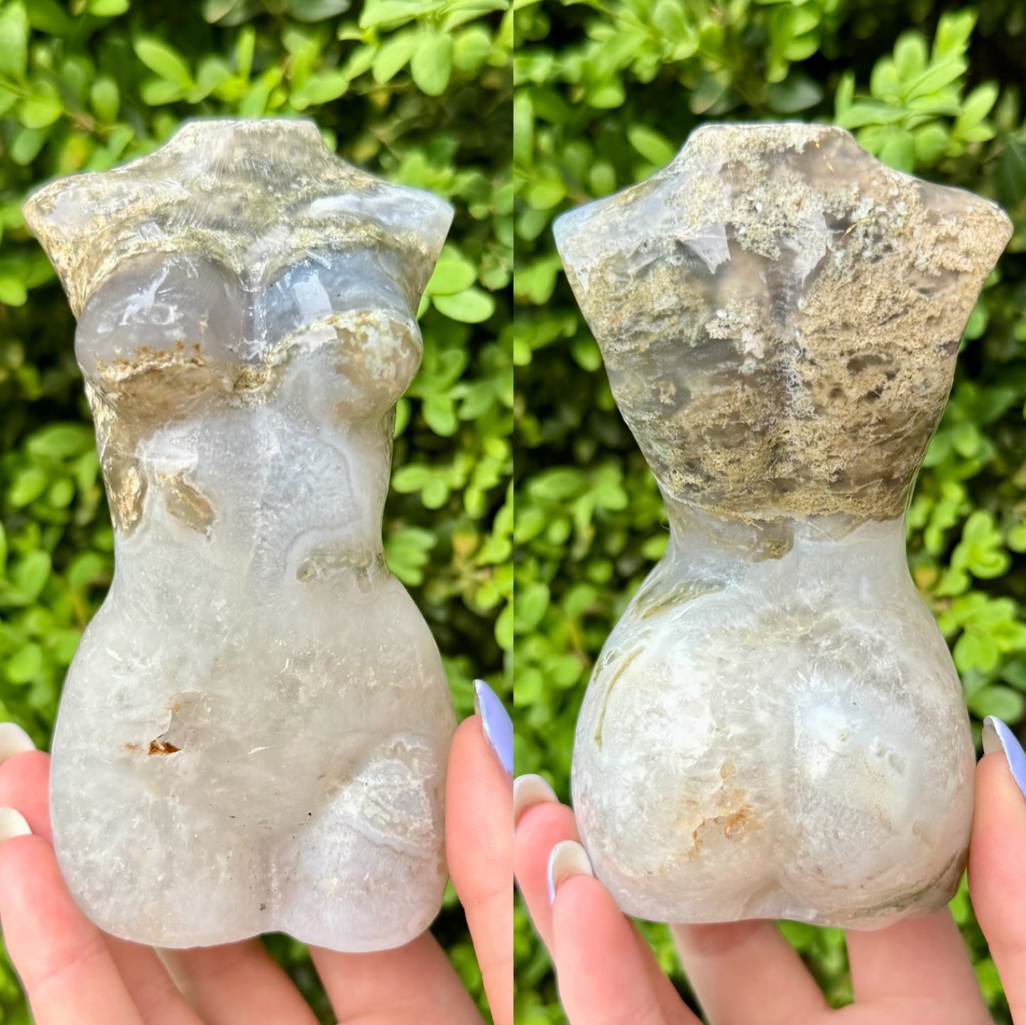 Large Crystal Goddess Bodies| Volcano Agate| Moss Agate| Amethyst