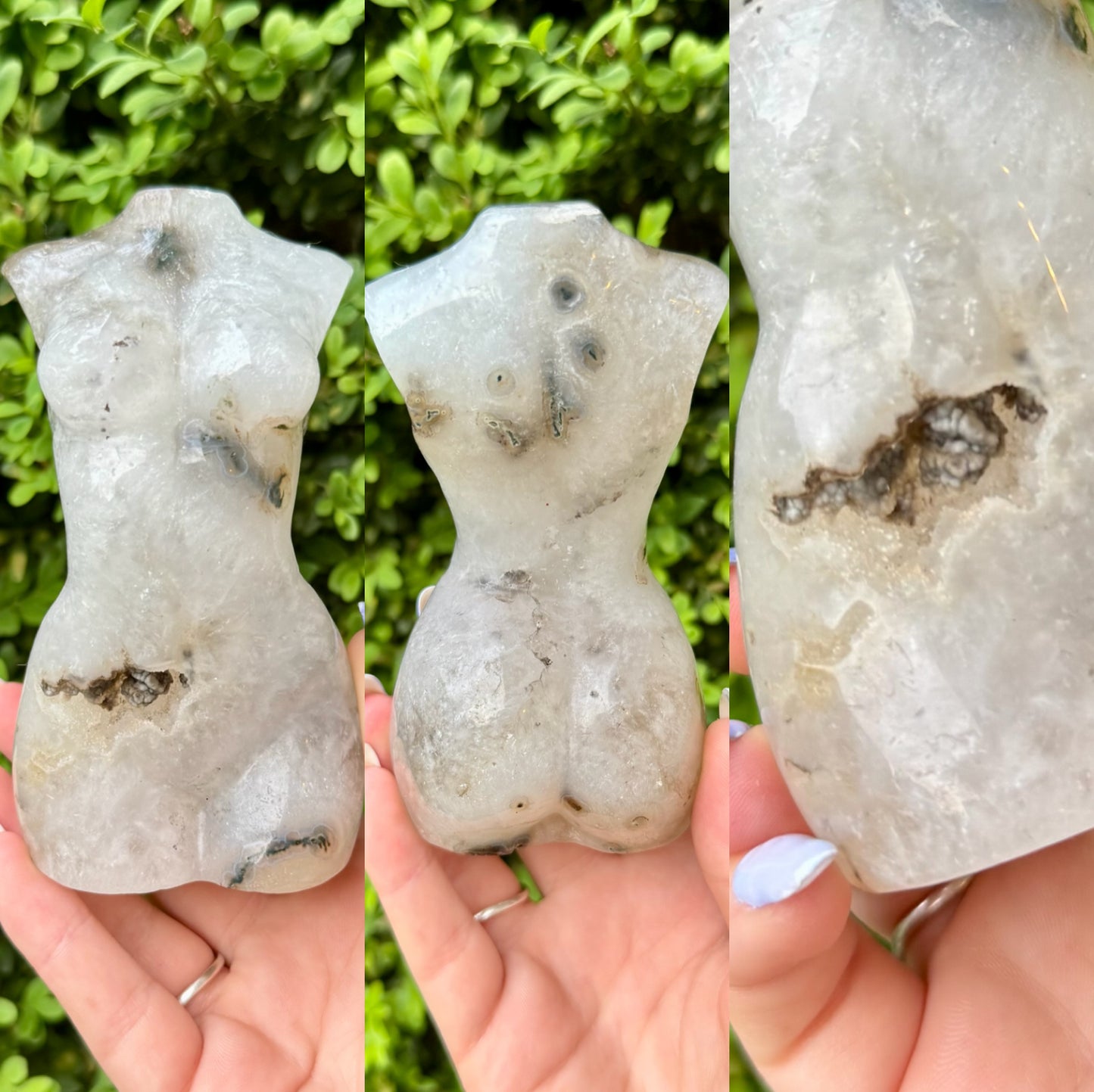 Large Crystal Goddess Bodies| Volcano Agate| Moss Agate| Amethyst