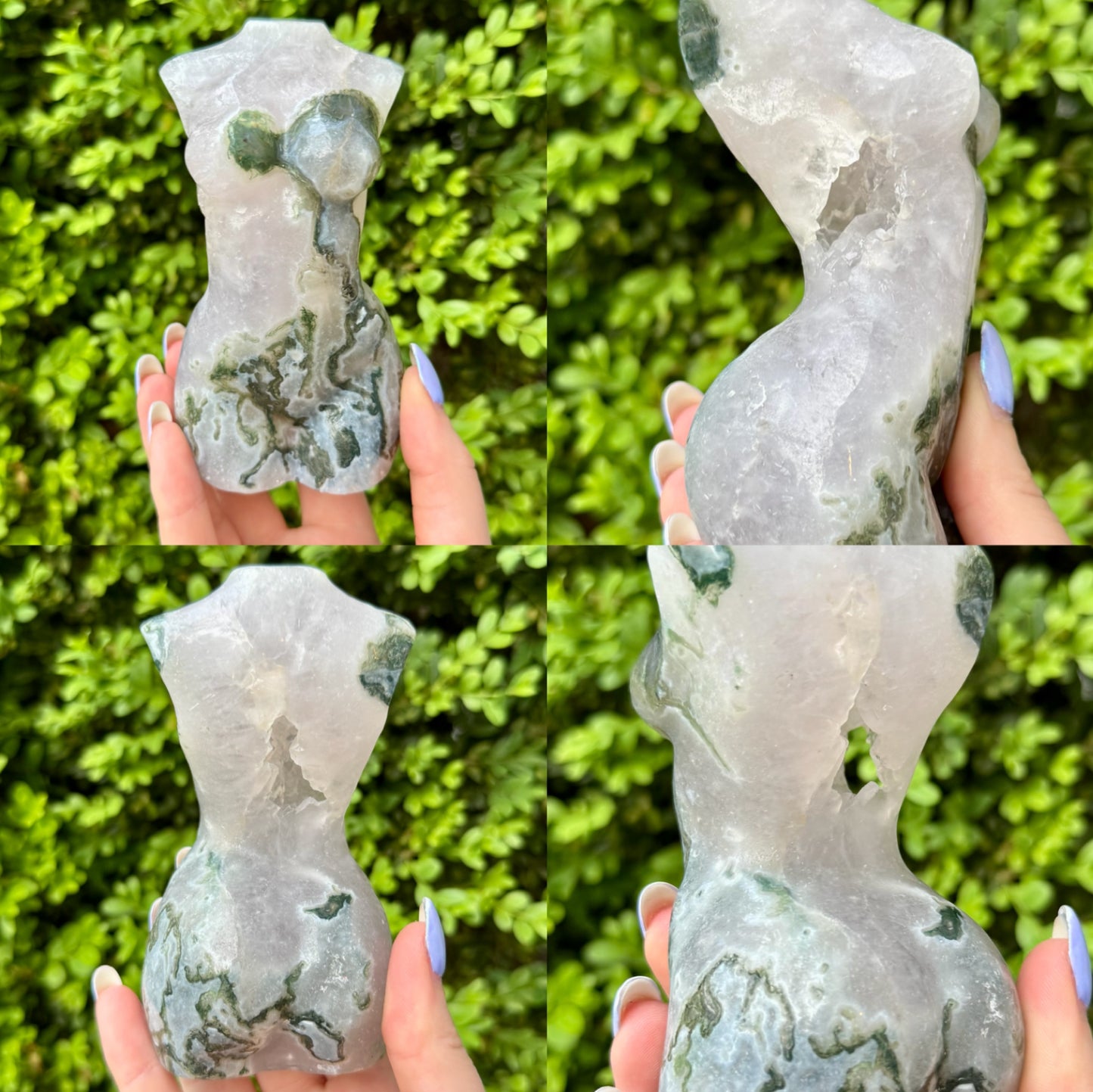 Large Crystal Goddess Bodies| Volcano Agate| Moss Agate| Amethyst
