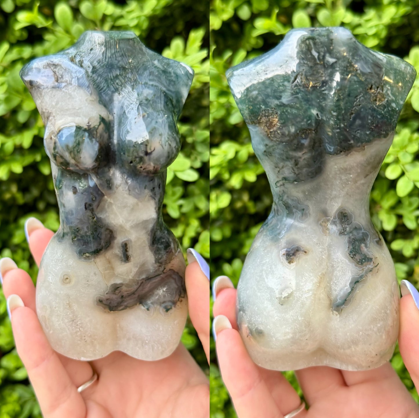 Large Crystal Goddess Bodies| Volcano Agate| Moss Agate| Amethyst