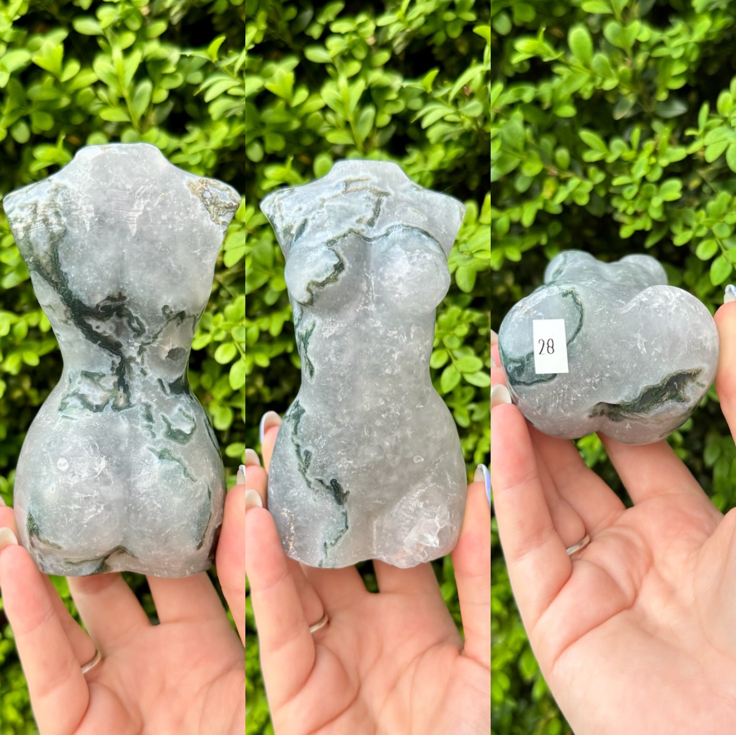 Large Crystal Goddess Bodies| Volcano Agate| Moss Agate| Amethyst