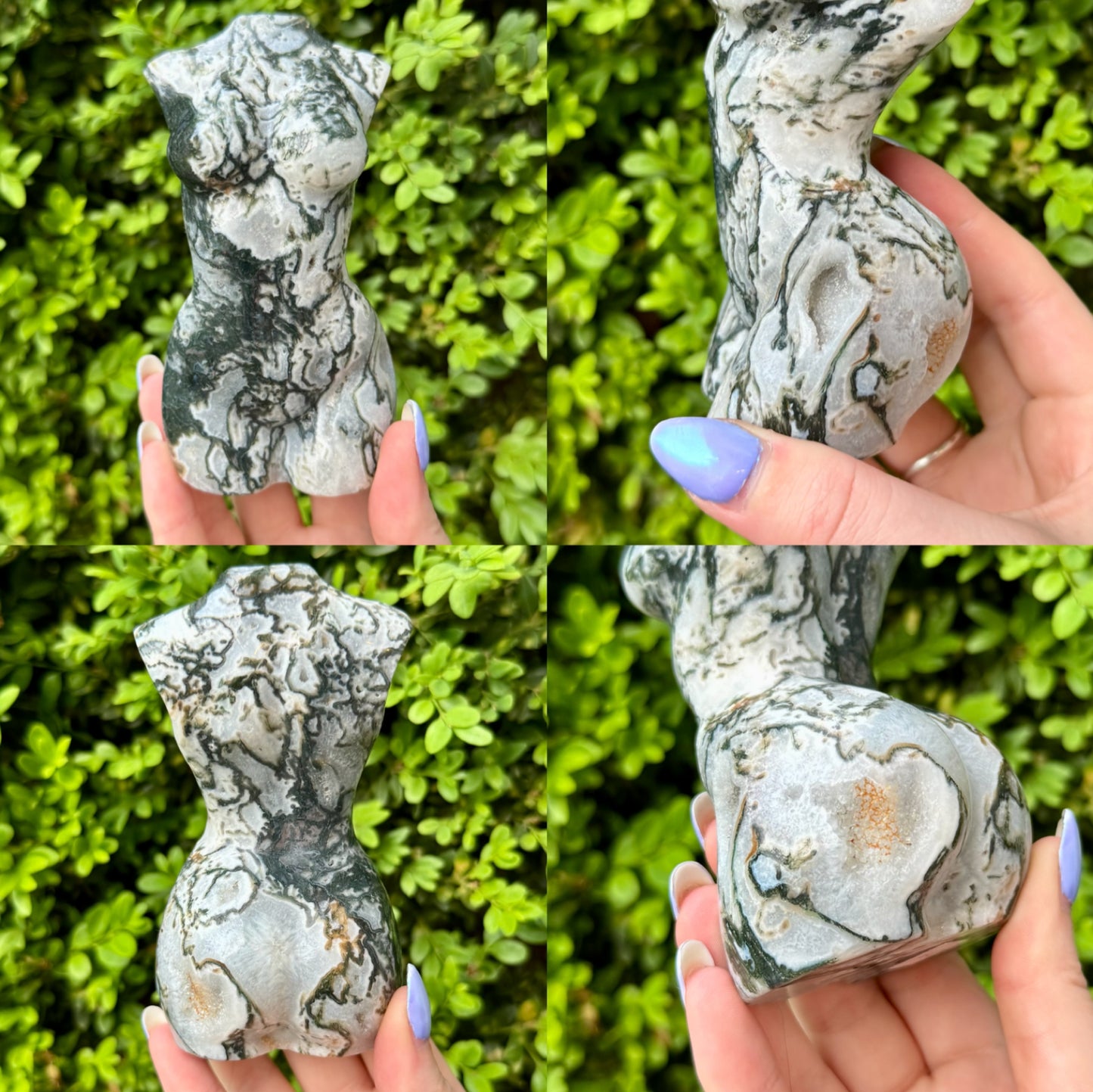 Large Crystal Goddess Bodies| Volcano Agate| Moss Agate| Amethyst