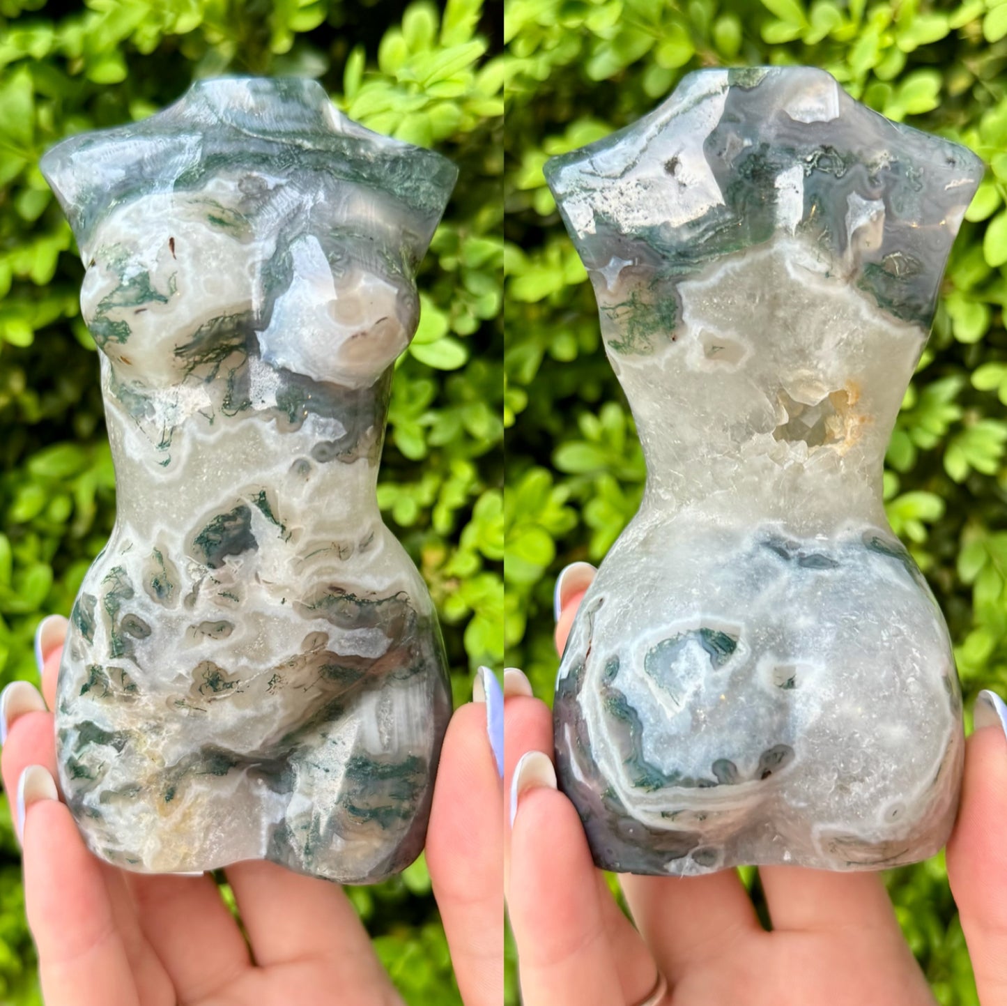 Large Crystal Goddess Bodies| Volcano Agate| Moss Agate| Amethyst
