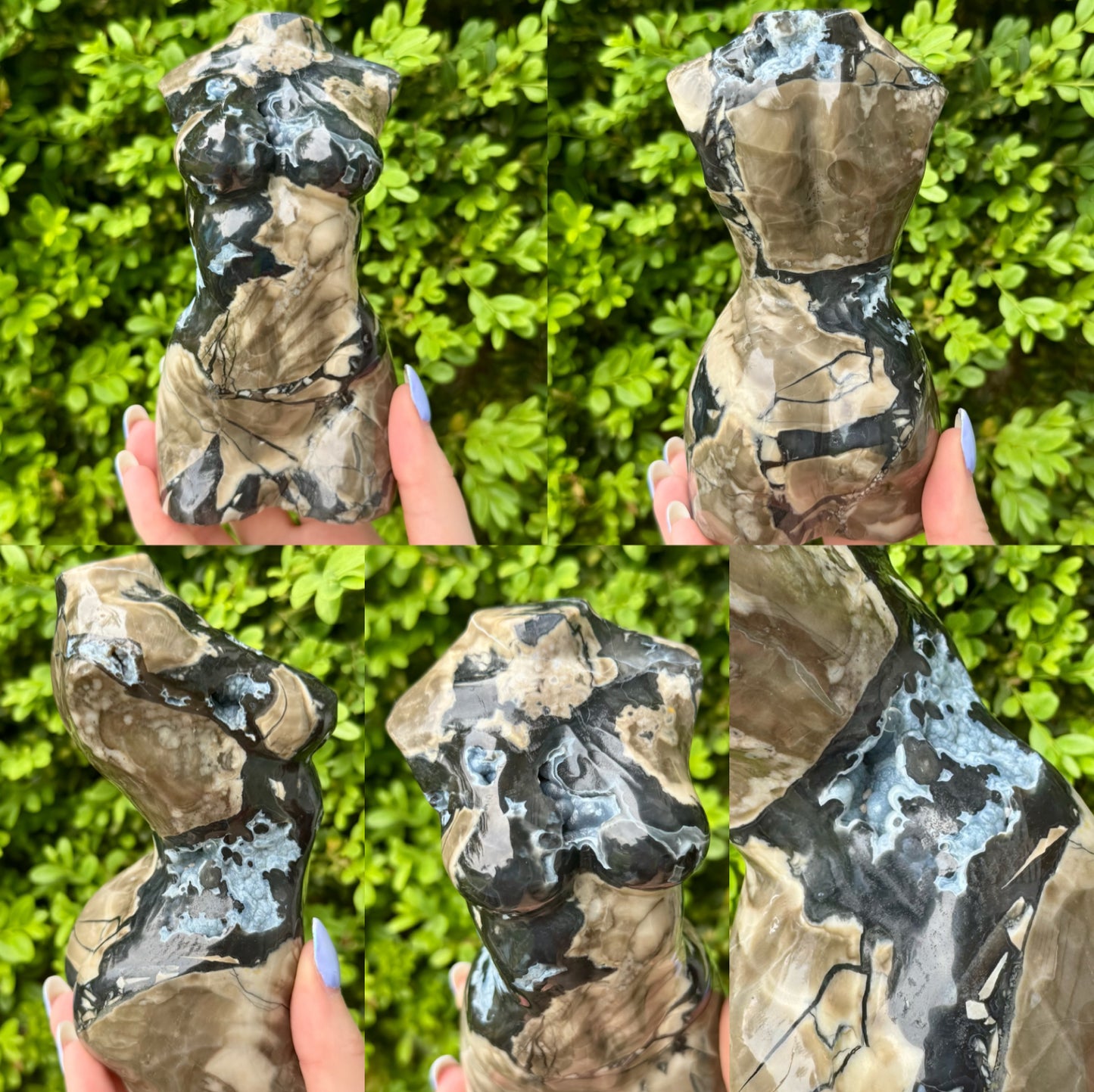 Large Crystal Goddess Bodies| Volcano Agate| Moss Agate| Amethyst
