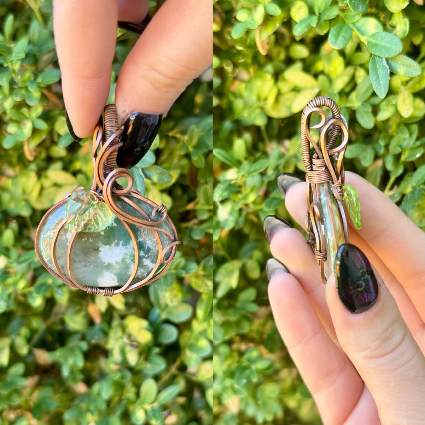 Crystal Wire Wrapped Pendants| Cabs| Halloween| Necklace