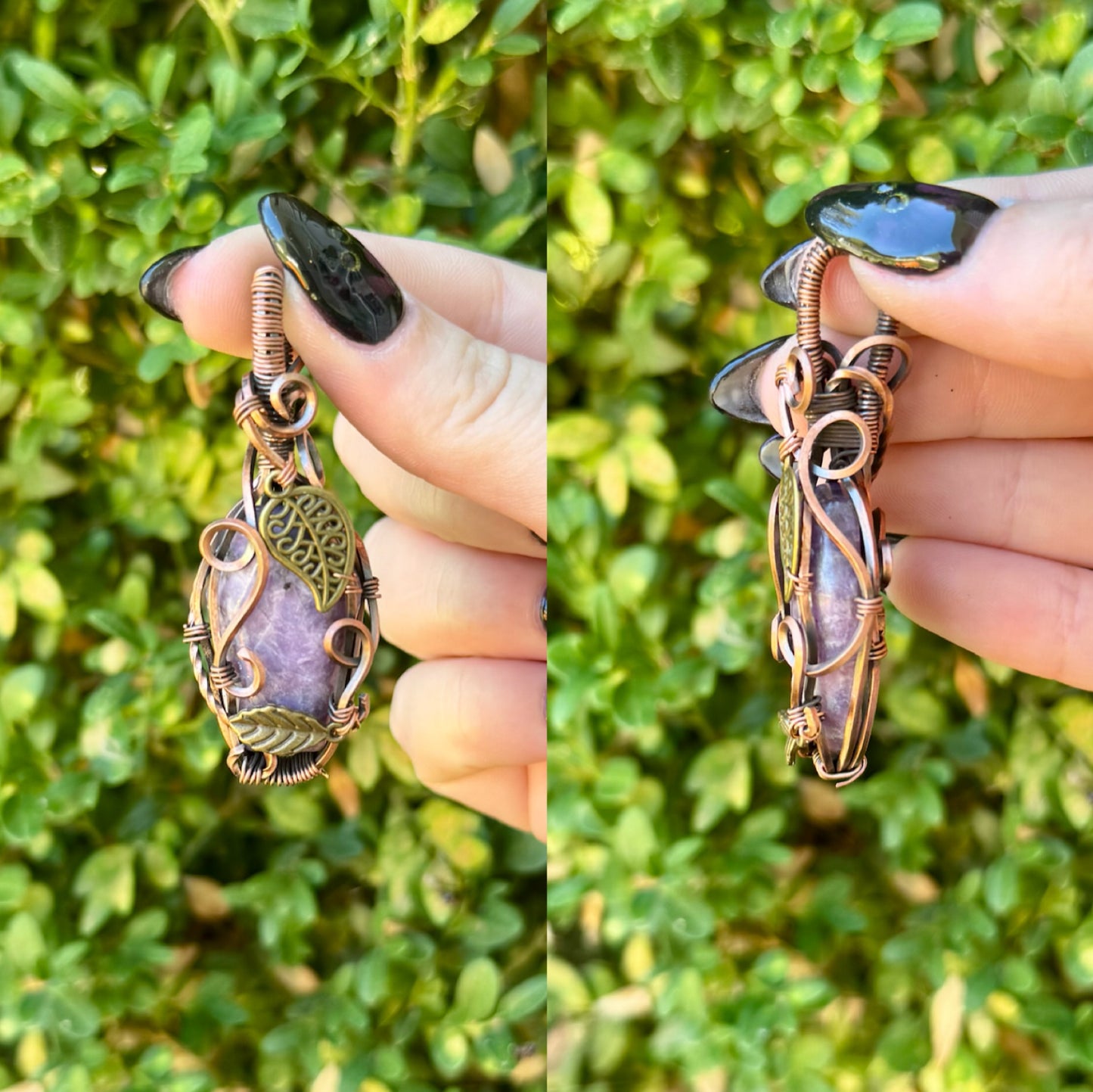 Crystal Wire Wrapped Pendants| Cabs| Halloween| Necklace