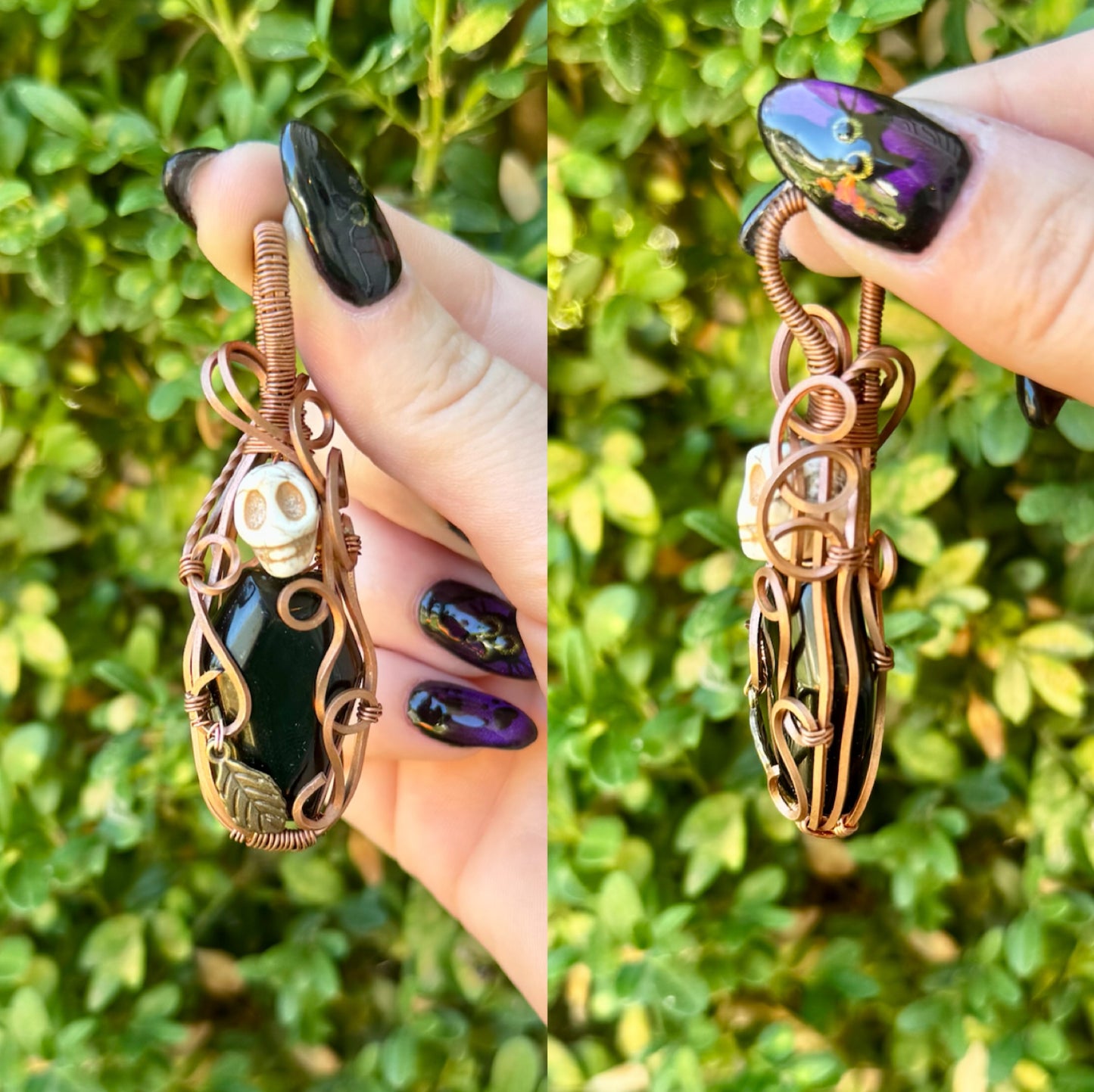 Crystal Wire Wrapped Pendants| Cabs| Halloween| Necklace