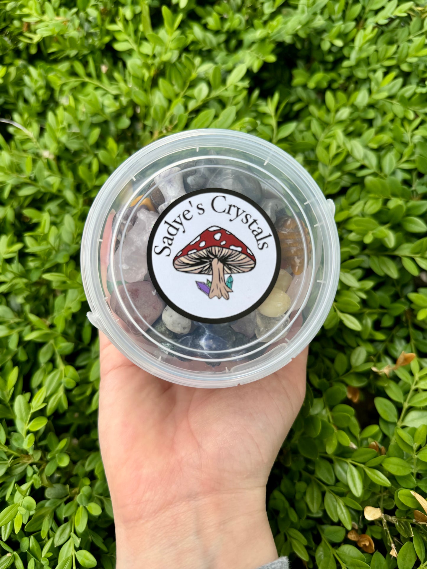 Crystal Confetti Bucket| Mini Mushrooms| Mini Carvings| Tumbles